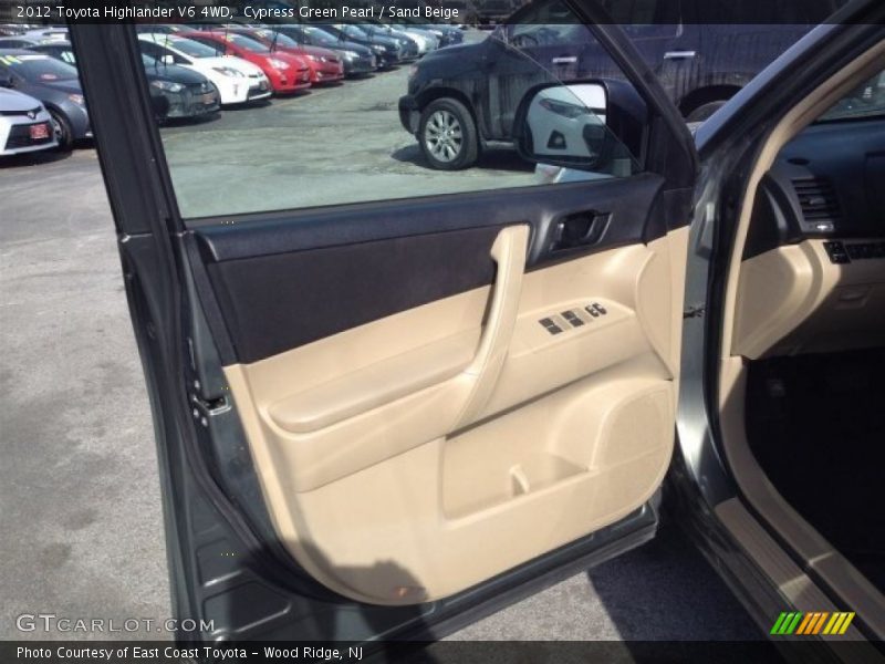 Cypress Green Pearl / Sand Beige 2012 Toyota Highlander V6 4WD