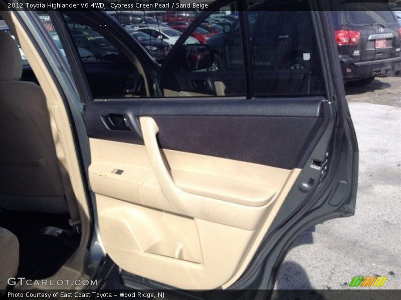 Cypress Green Pearl / Sand Beige 2012 Toyota Highlander V6 4WD