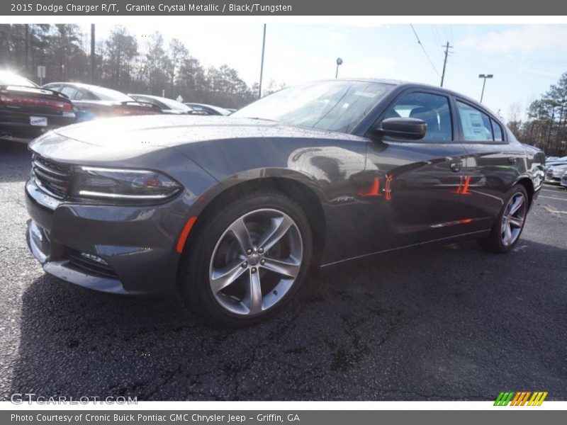 Granite Crystal Metallic / Black/Tungsten 2015 Dodge Charger R/T