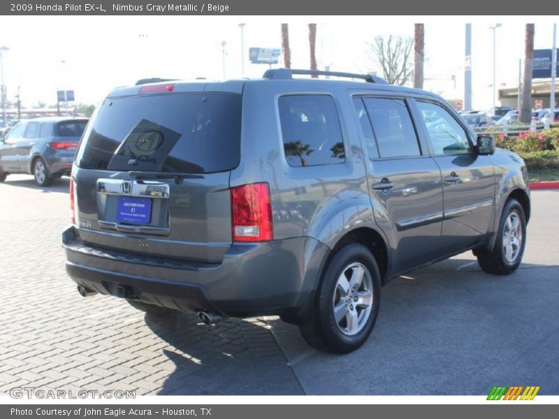 Nimbus Gray Metallic / Beige 2009 Honda Pilot EX-L