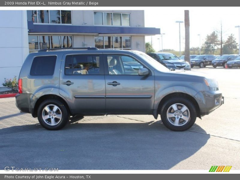 Nimbus Gray Metallic / Beige 2009 Honda Pilot EX-L