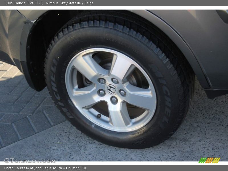 Nimbus Gray Metallic / Beige 2009 Honda Pilot EX-L