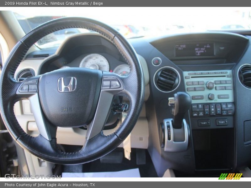 Nimbus Gray Metallic / Beige 2009 Honda Pilot EX-L