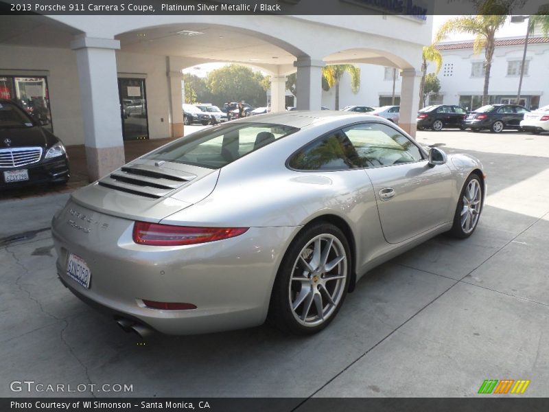 Platinum Silver Metallic / Black 2013 Porsche 911 Carrera S Coupe