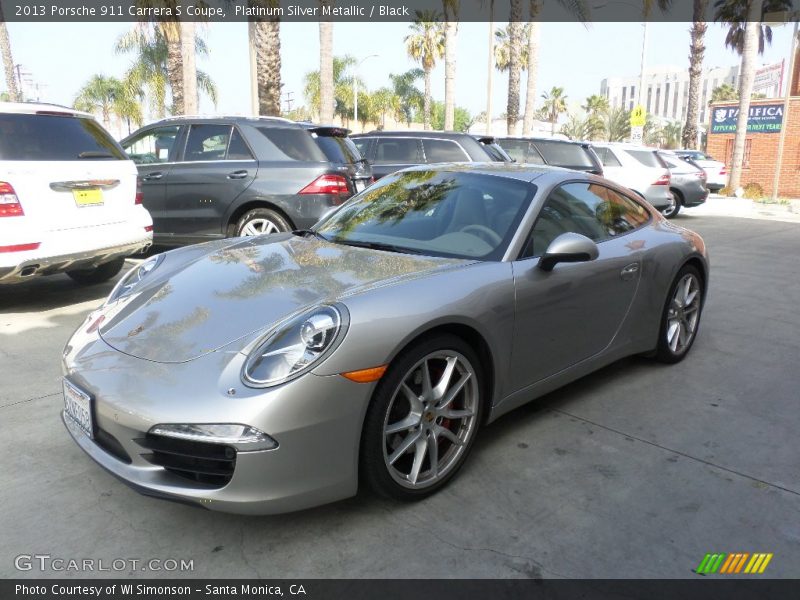 Platinum Silver Metallic / Black 2013 Porsche 911 Carrera S Coupe