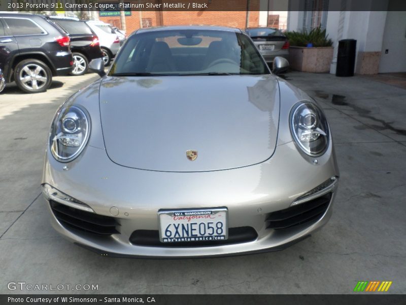 Platinum Silver Metallic / Black 2013 Porsche 911 Carrera S Coupe