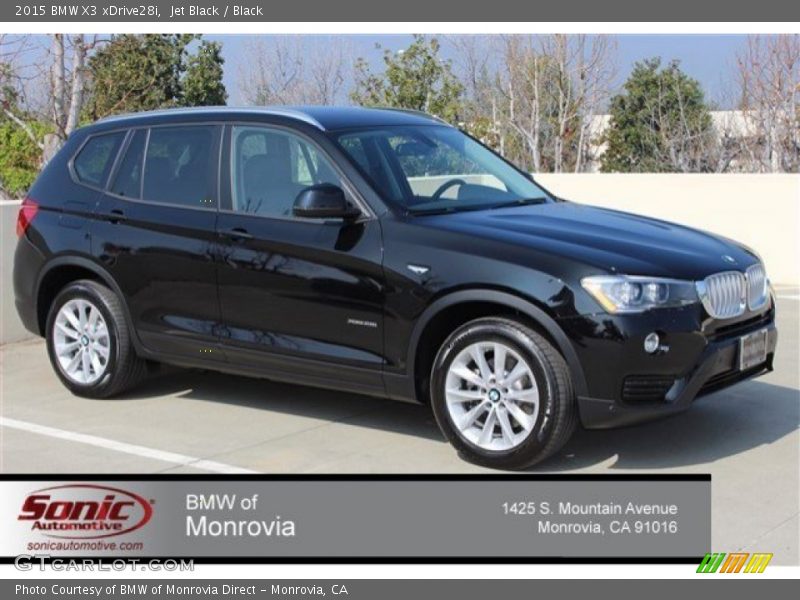 Jet Black / Black 2015 BMW X3 xDrive28i