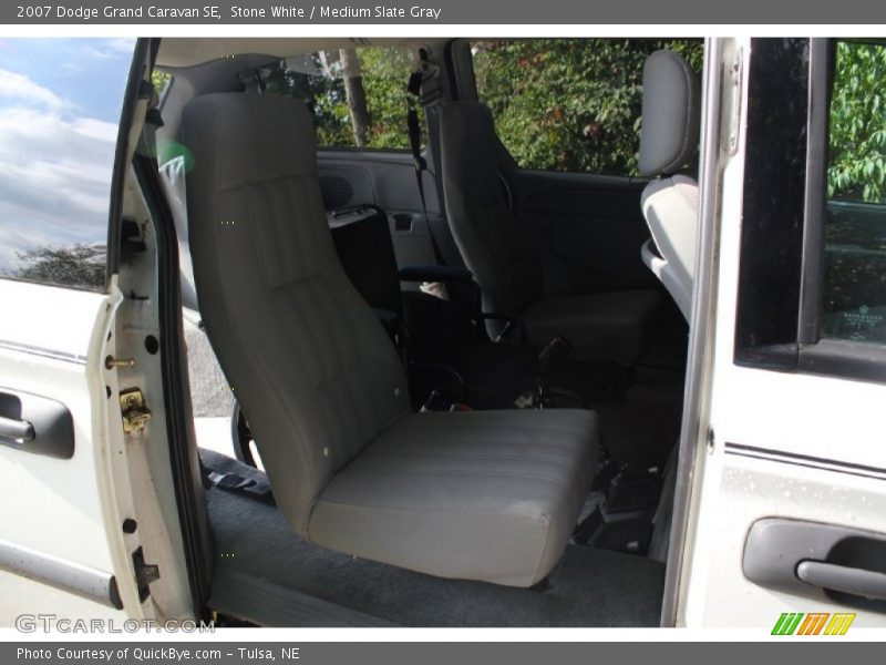 Stone White / Medium Slate Gray 2007 Dodge Grand Caravan SE