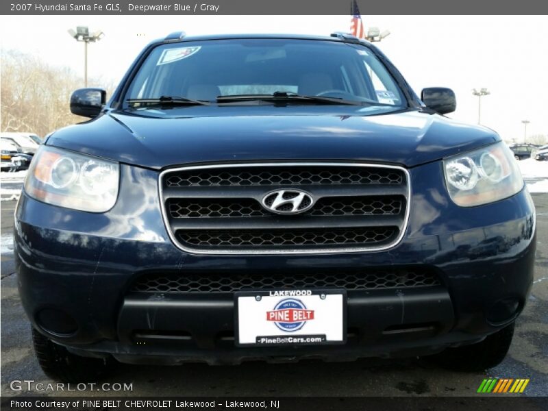 Deepwater Blue / Gray 2007 Hyundai Santa Fe GLS