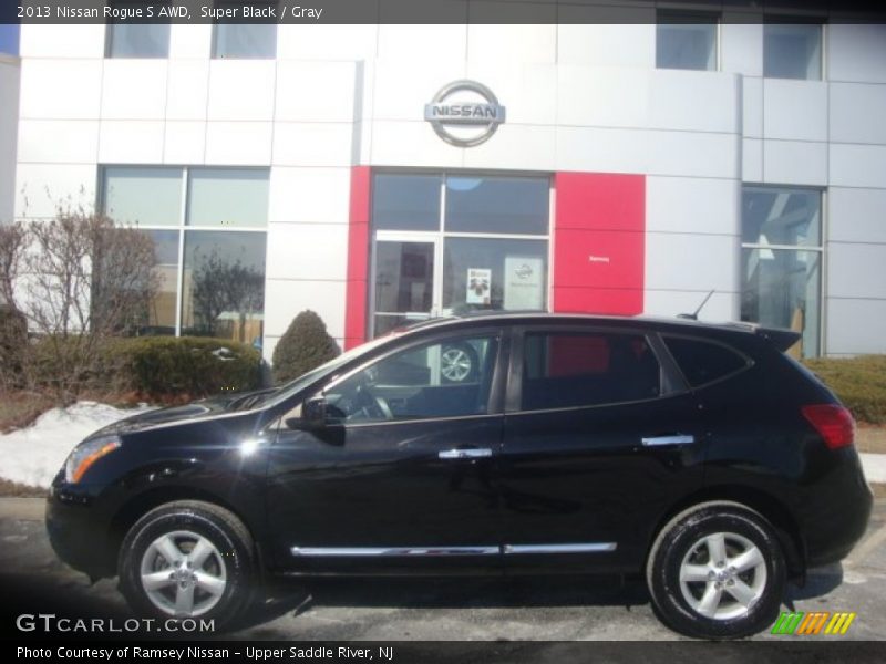 Super Black / Gray 2013 Nissan Rogue S AWD