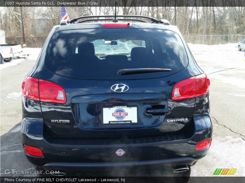 Deepwater Blue / Gray 2007 Hyundai Santa Fe GLS