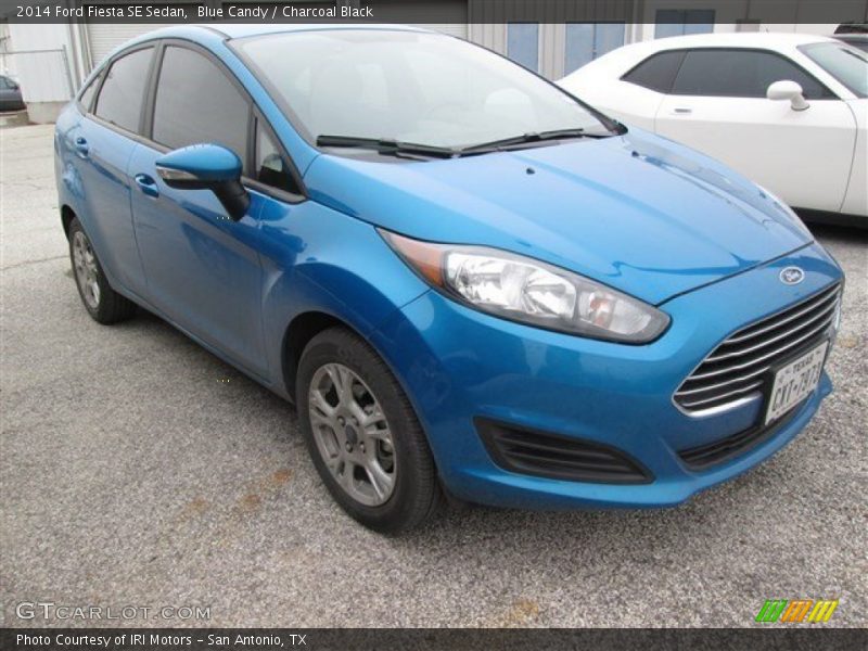 Blue Candy / Charcoal Black 2014 Ford Fiesta SE Sedan