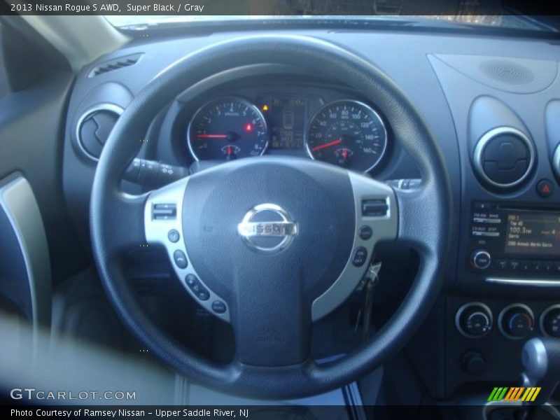 Super Black / Gray 2013 Nissan Rogue S AWD