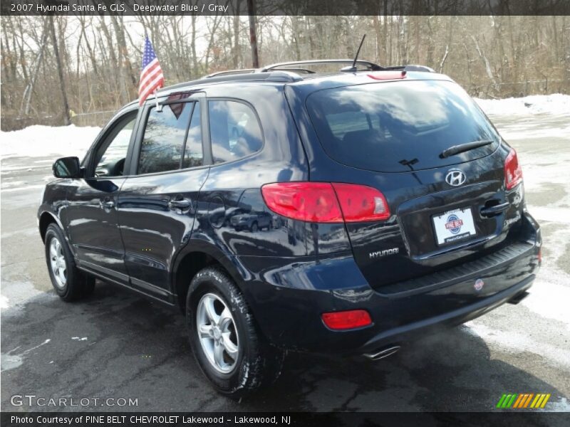 Deepwater Blue / Gray 2007 Hyundai Santa Fe GLS