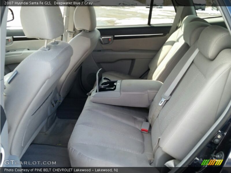 Deepwater Blue / Gray 2007 Hyundai Santa Fe GLS