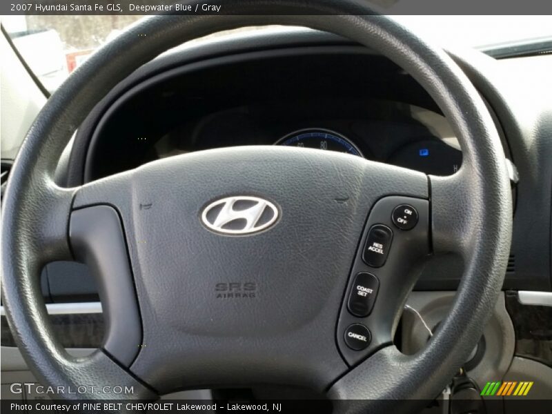 Deepwater Blue / Gray 2007 Hyundai Santa Fe GLS