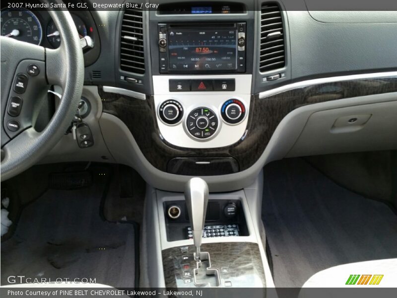 Deepwater Blue / Gray 2007 Hyundai Santa Fe GLS