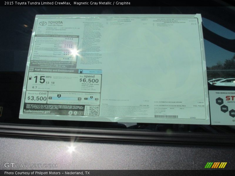 Magnetic Gray Metallic / Graphite 2015 Toyota Tundra Limited CrewMax