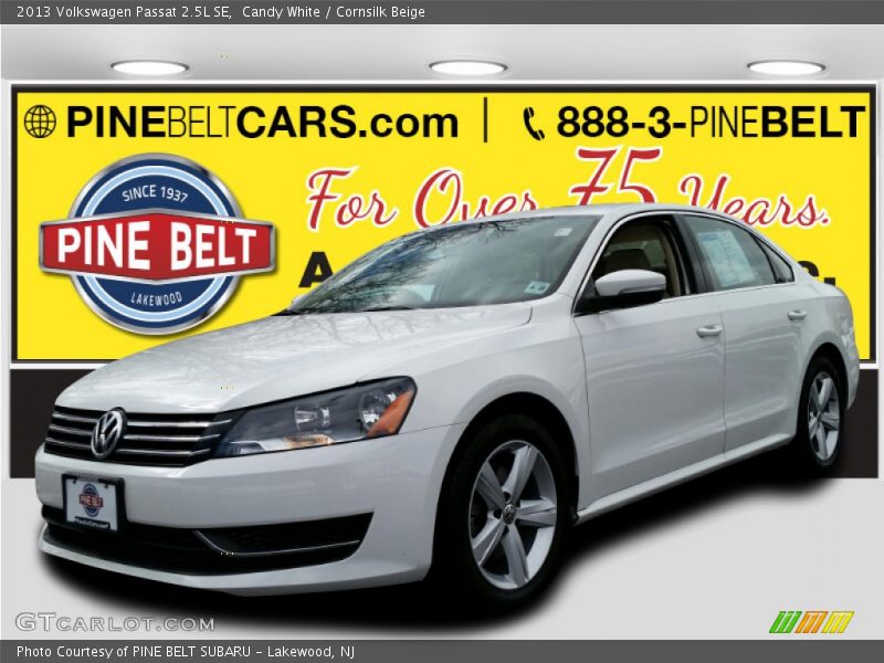 Candy White / Cornsilk Beige 2013 Volkswagen Passat 2.5L SE