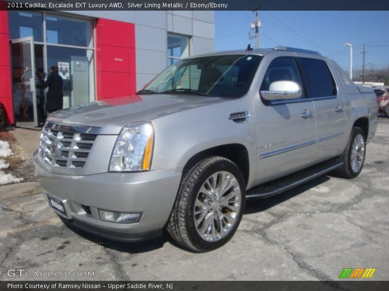 Silver Lining Metallic / Ebony/Ebony 2011 Cadillac Escalade EXT Luxury AWD