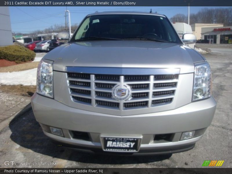 Silver Lining Metallic / Ebony/Ebony 2011 Cadillac Escalade EXT Luxury AWD