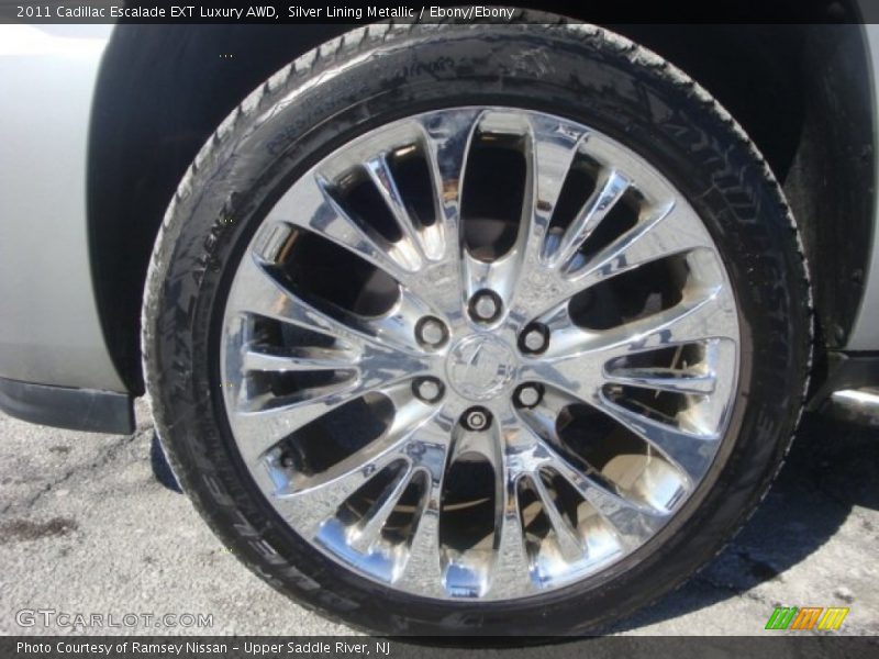 Silver Lining Metallic / Ebony/Ebony 2011 Cadillac Escalade EXT Luxury AWD