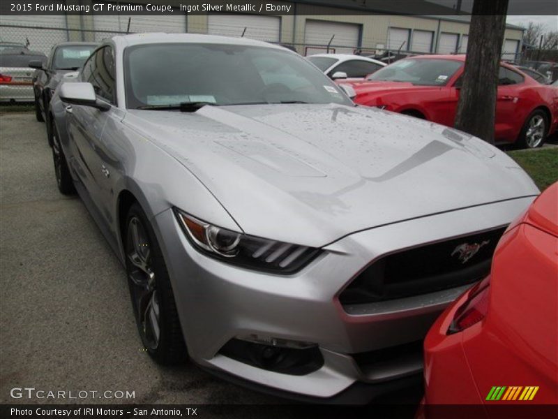 Ingot Silver Metallic / Ebony 2015 Ford Mustang GT Premium Coupe