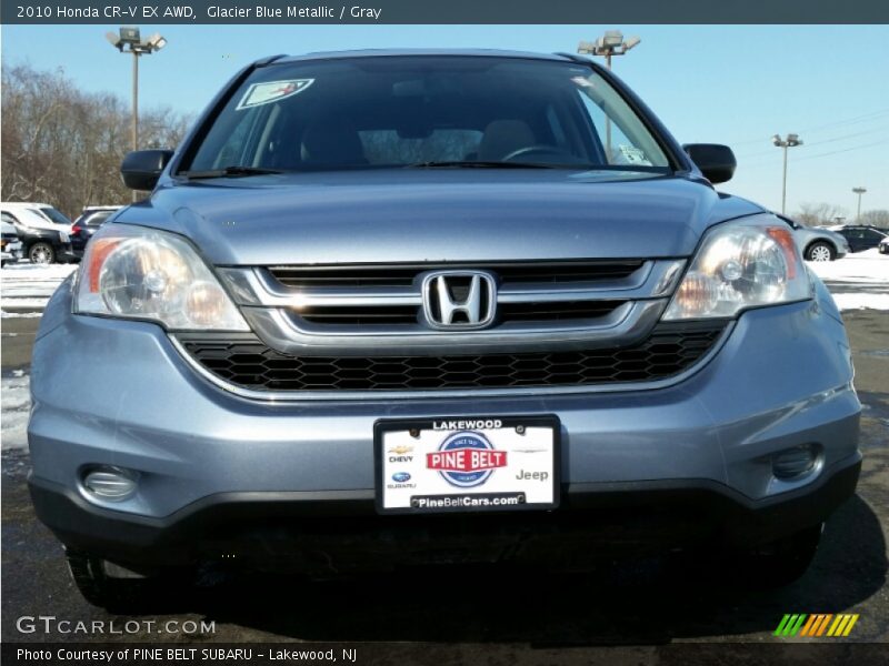 Glacier Blue Metallic / Gray 2010 Honda CR-V EX AWD