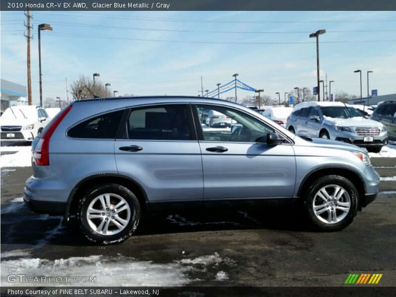 Glacier Blue Metallic / Gray 2010 Honda CR-V EX AWD