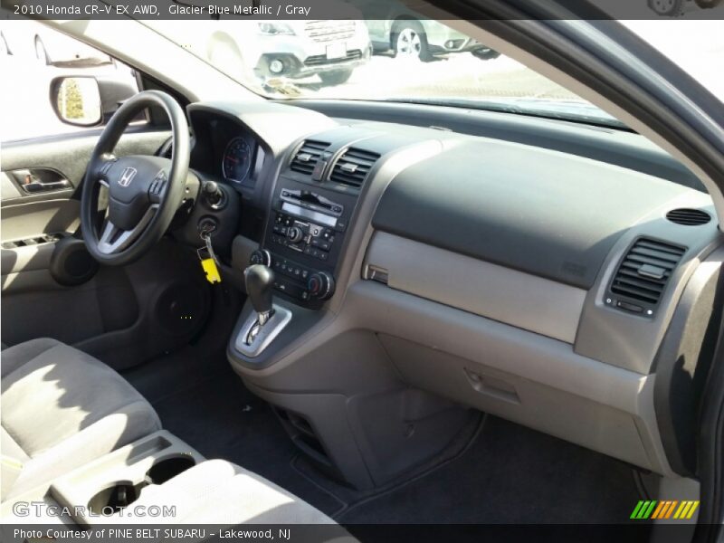 Glacier Blue Metallic / Gray 2010 Honda CR-V EX AWD