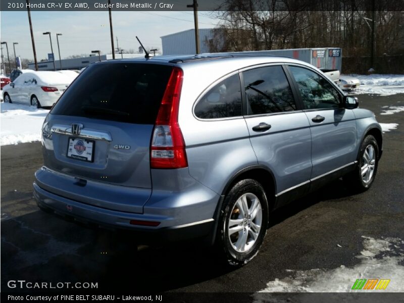 Glacier Blue Metallic / Gray 2010 Honda CR-V EX AWD