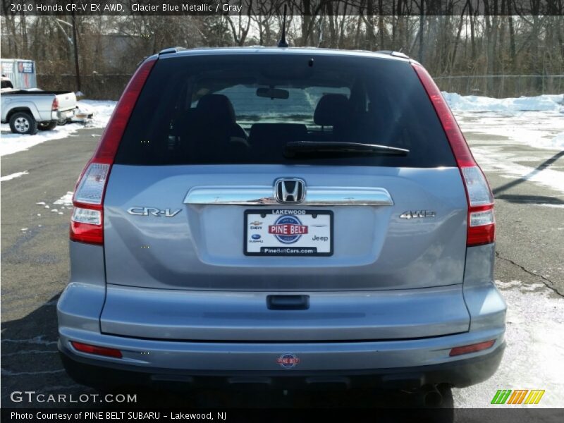 Glacier Blue Metallic / Gray 2010 Honda CR-V EX AWD