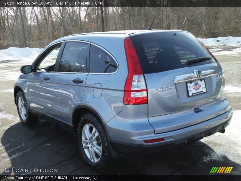 Glacier Blue Metallic / Gray 2010 Honda CR-V EX AWD