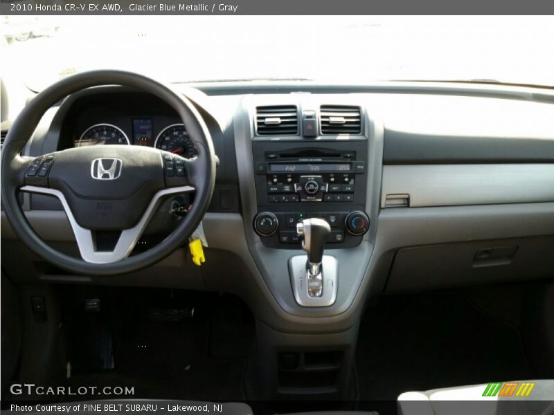 Glacier Blue Metallic / Gray 2010 Honda CR-V EX AWD
