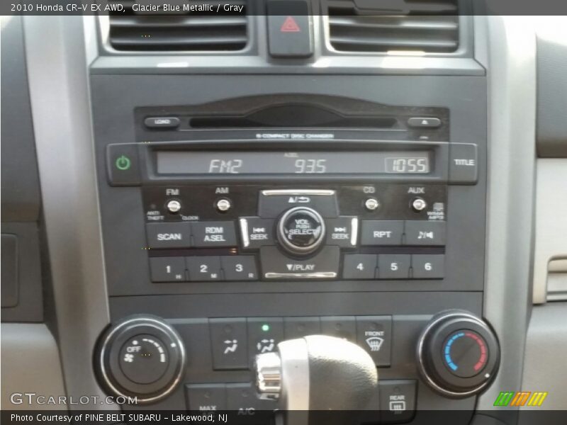 Glacier Blue Metallic / Gray 2010 Honda CR-V EX AWD