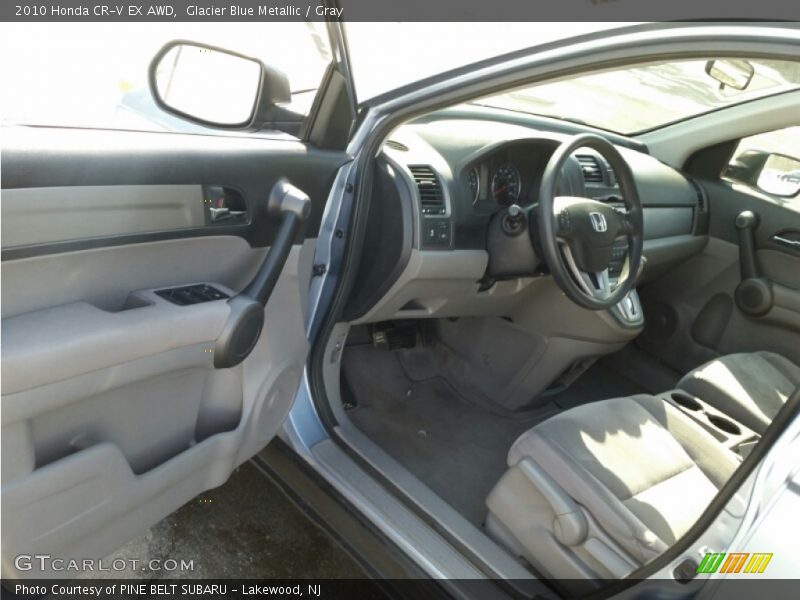 Glacier Blue Metallic / Gray 2010 Honda CR-V EX AWD