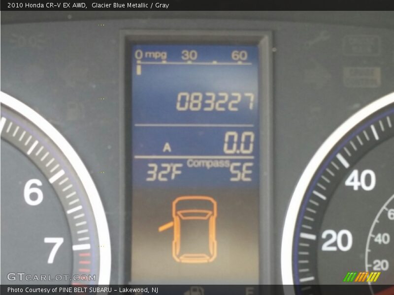 Glacier Blue Metallic / Gray 2010 Honda CR-V EX AWD