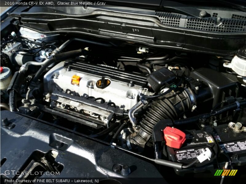 Glacier Blue Metallic / Gray 2010 Honda CR-V EX AWD