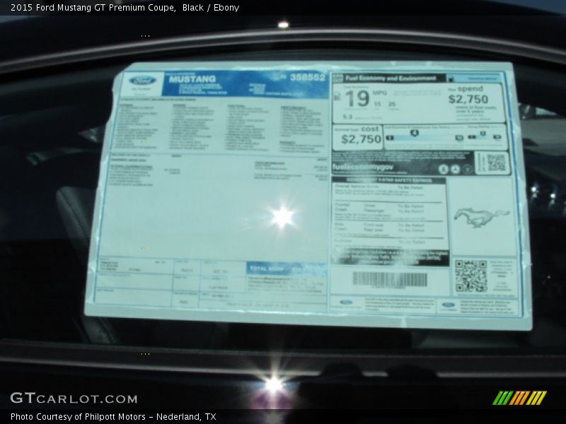 Black / Ebony 2015 Ford Mustang GT Premium Coupe