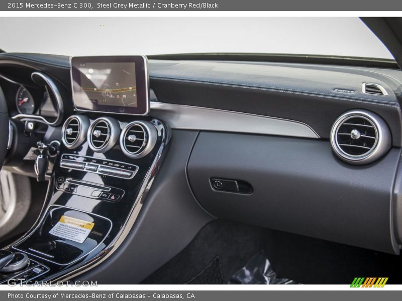 Steel Grey Metallic / Cranberry Red/Black 2015 Mercedes-Benz C 300