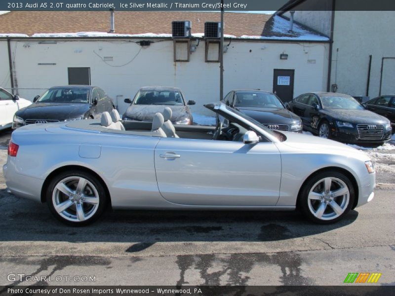 Ice Silver Metallic / Titanium Grey/Steel Grey 2013 Audi A5 2.0T quattro Cabriolet