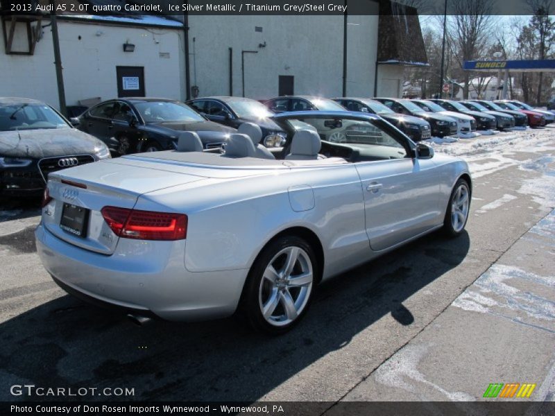 Ice Silver Metallic / Titanium Grey/Steel Grey 2013 Audi A5 2.0T quattro Cabriolet
