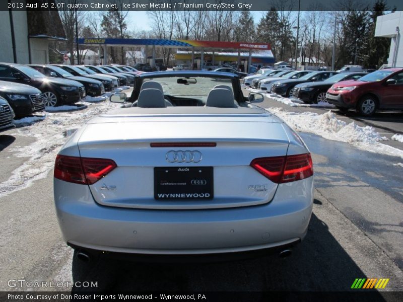 Ice Silver Metallic / Titanium Grey/Steel Grey 2013 Audi A5 2.0T quattro Cabriolet