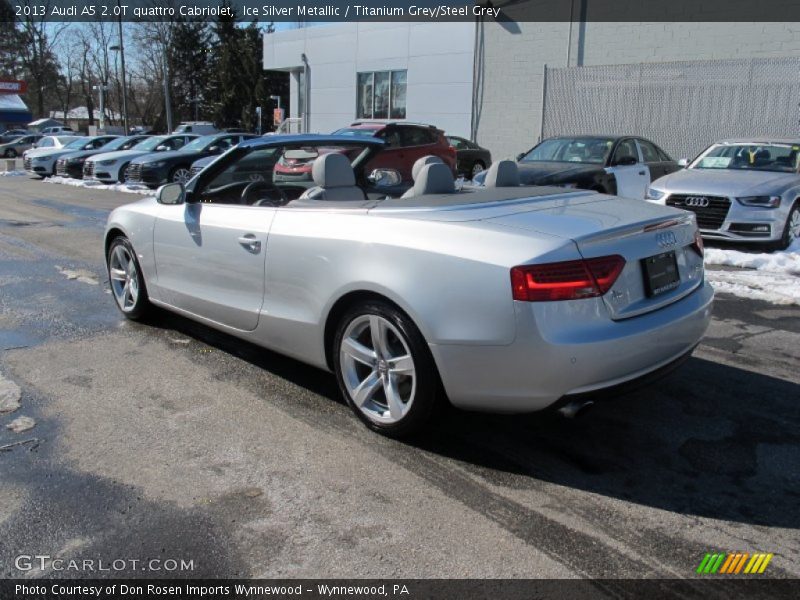 Ice Silver Metallic / Titanium Grey/Steel Grey 2013 Audi A5 2.0T quattro Cabriolet