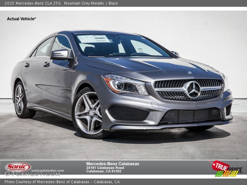 Mountain Grey Metallic / Black 2015 Mercedes-Benz CLA 250