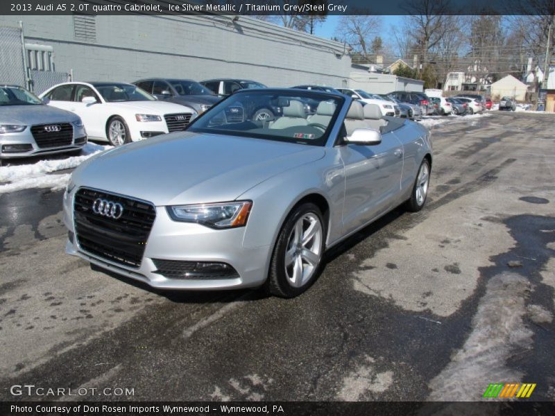 Ice Silver Metallic / Titanium Grey/Steel Grey 2013 Audi A5 2.0T quattro Cabriolet