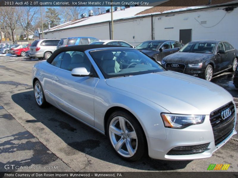 Ice Silver Metallic / Titanium Grey/Steel Grey 2013 Audi A5 2.0T quattro Cabriolet