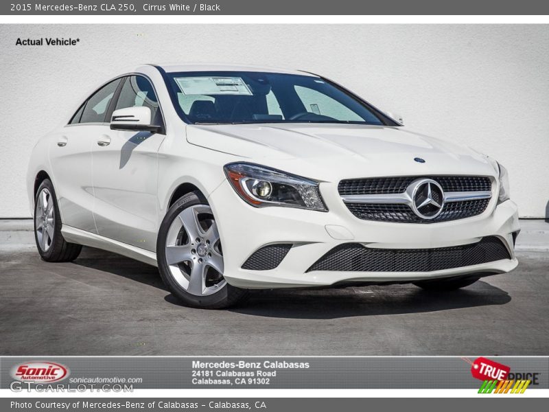 Cirrus White / Black 2015 Mercedes-Benz CLA 250