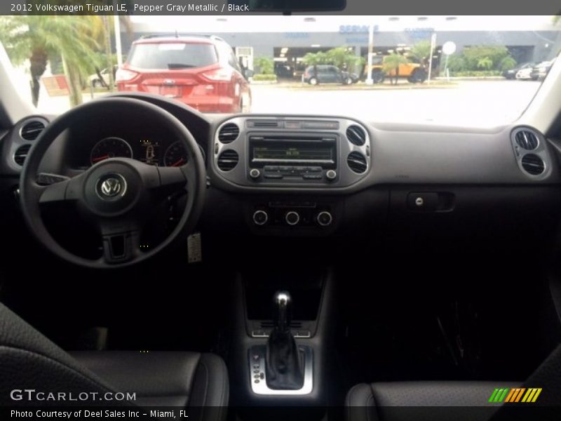 Pepper Gray Metallic / Black 2012 Volkswagen Tiguan LE