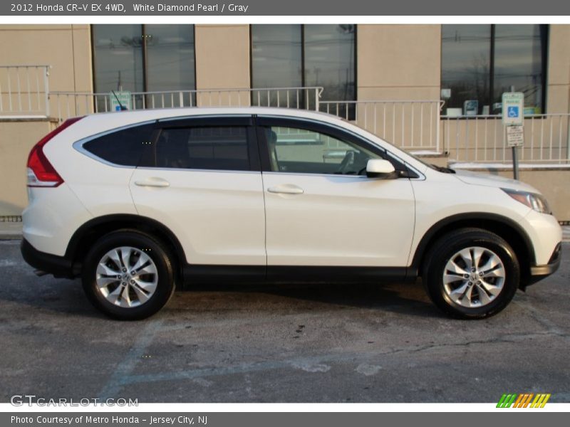 White Diamond Pearl / Gray 2012 Honda CR-V EX 4WD